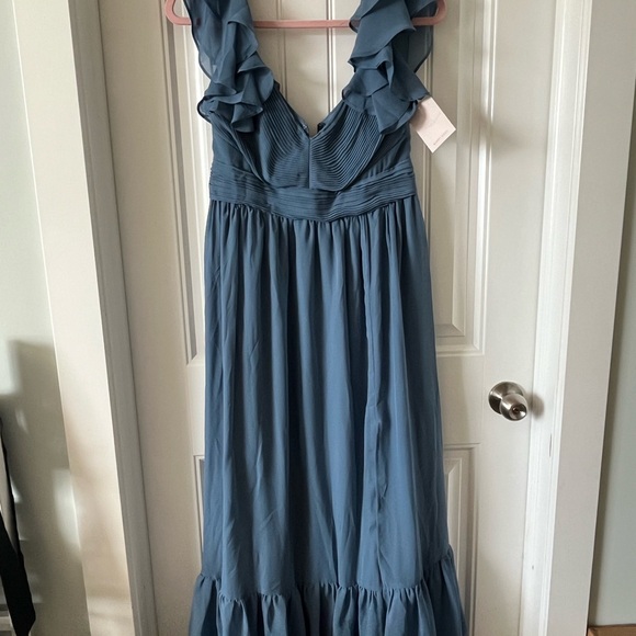 Birdy Grey Michelle Chiffon Bridesmaids Dress New With Tags Size M Twilight - Picture 6 of 7